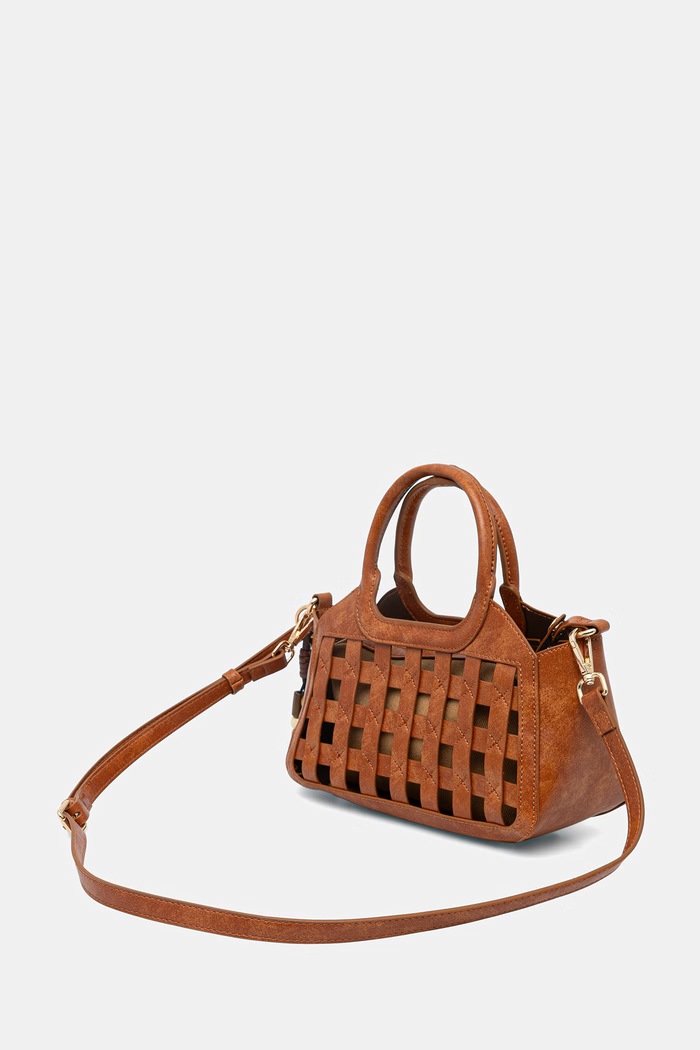 Akcesoria Medicine torebka shopper damska z imitacji skóry RW26-TOD211 brązowy