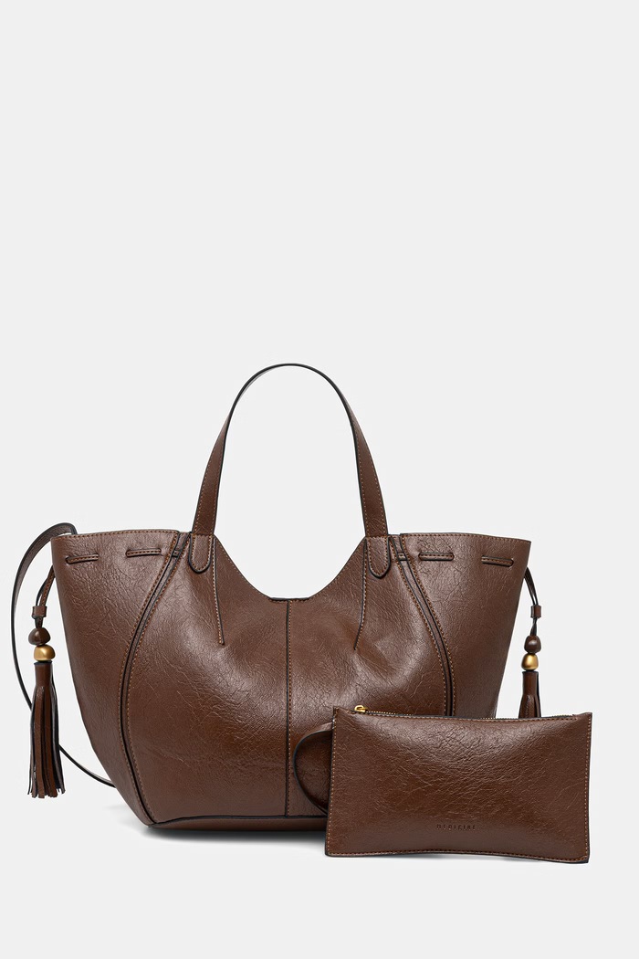 Medicine torebka shopper damska z imitacji skóry RW26-TOD301 brązowy RW26