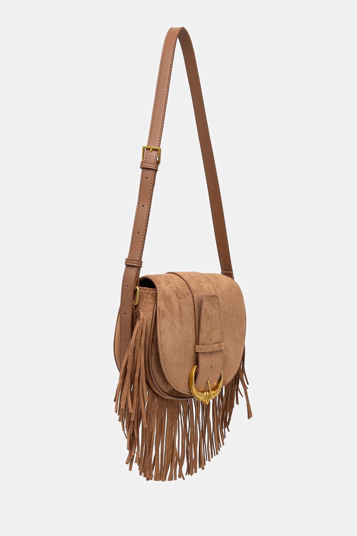 Medicine torebka crossbody damska z imitacji zamszu RW26-TOD316 brązowy RW26