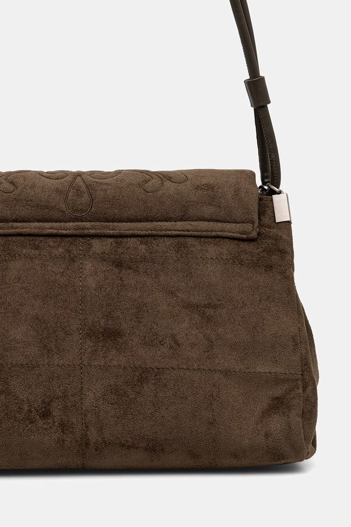 Torebka crossbody damska z imitacji zamszu Medicine RW26-TOD402 zielony