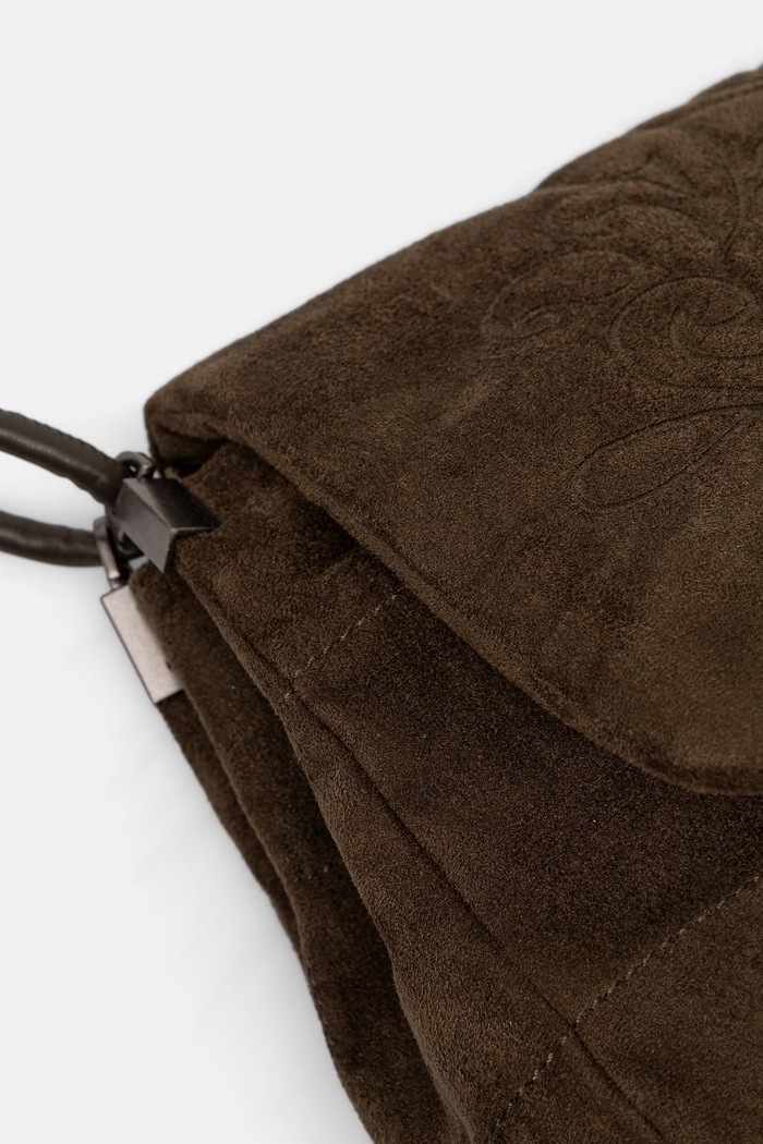 Torebka crossbody damska z imitacji zamszu Medicine zielony RW26-TOD402