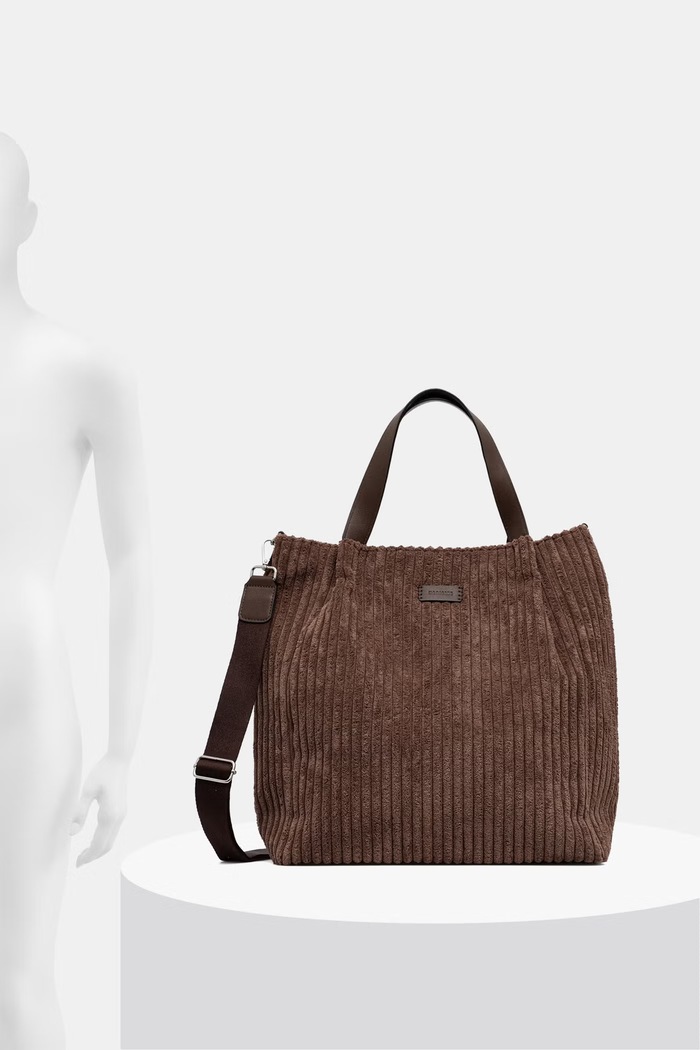 Torebka shopper damska sztruksowa RW26-TOD404