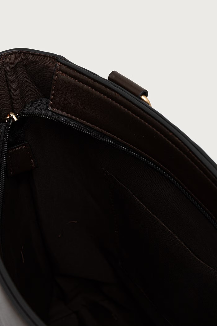 Torebka shopper damska z imitacji skóry Medicine brązowy RW26-TOD511
