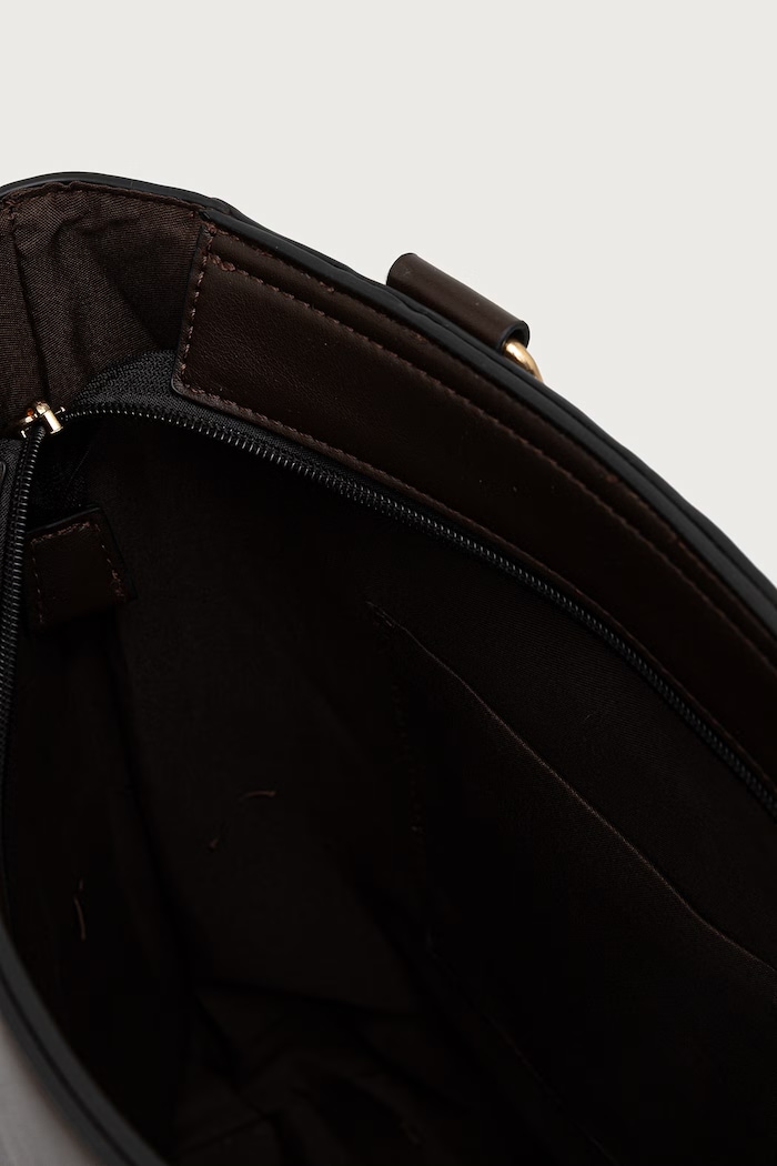 Torebka shopper damska z imitacji skóry Medicine brązowy RW26-TOD511