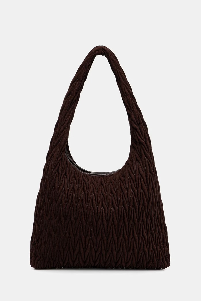 Medicine Torebka hobo damska z imitacji zamszu RW26-TOD601 brązowy RW26