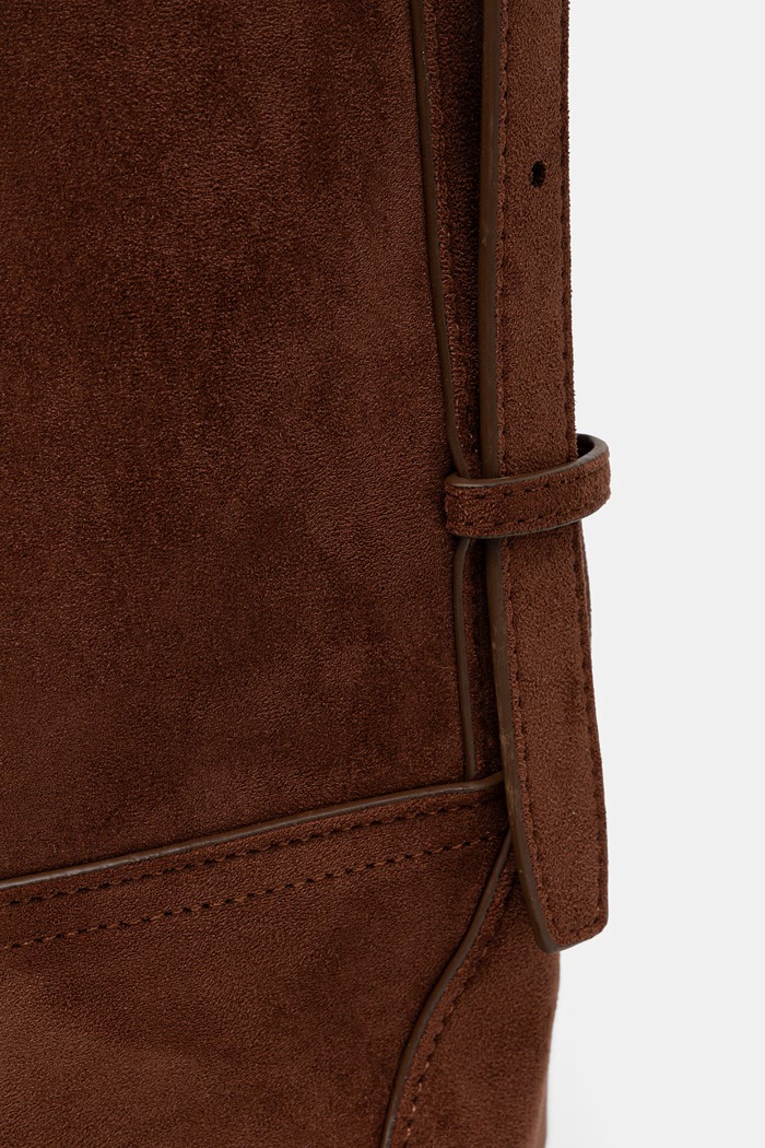 Torebka shopper damska z imitacji zamszu Medicine brązowy RW26-TOD604