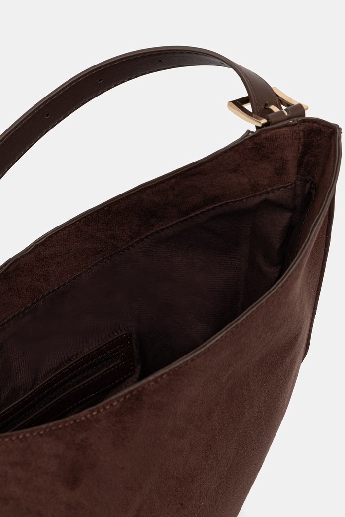 Torebka hobo damska z imitacji zamszu RW26-TOD608