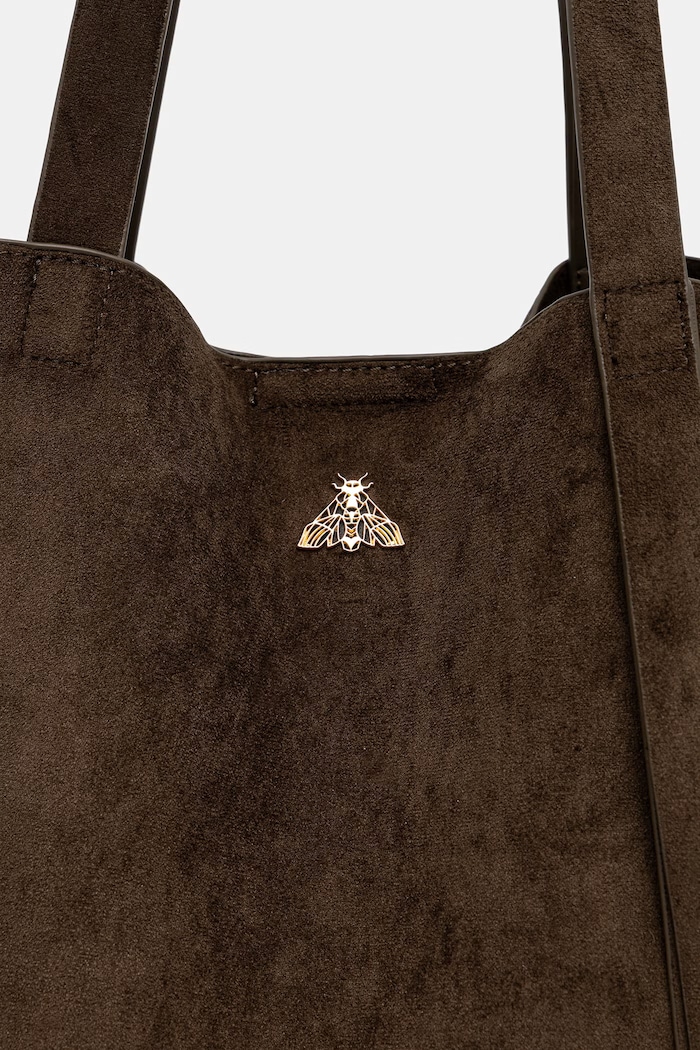 Torebka shopper damska z imitacji zamszu Medicine RW26-TOD706 zielony