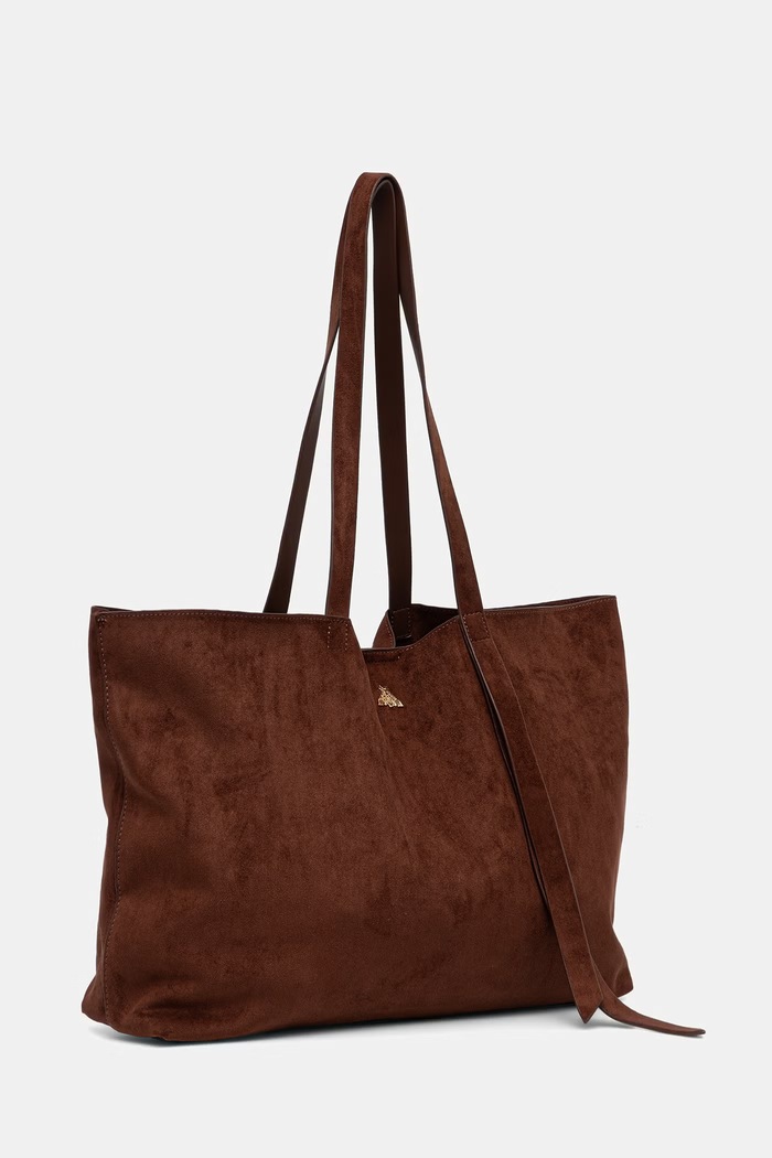 Medicine Torebka shopper damska z imitacji zamszu RW26-TOD706 brązowy RW26