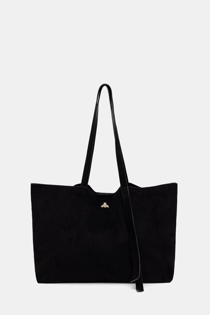 Medicine Torebka shopper damska z imitacji zamszu czarny RW26-TOD706