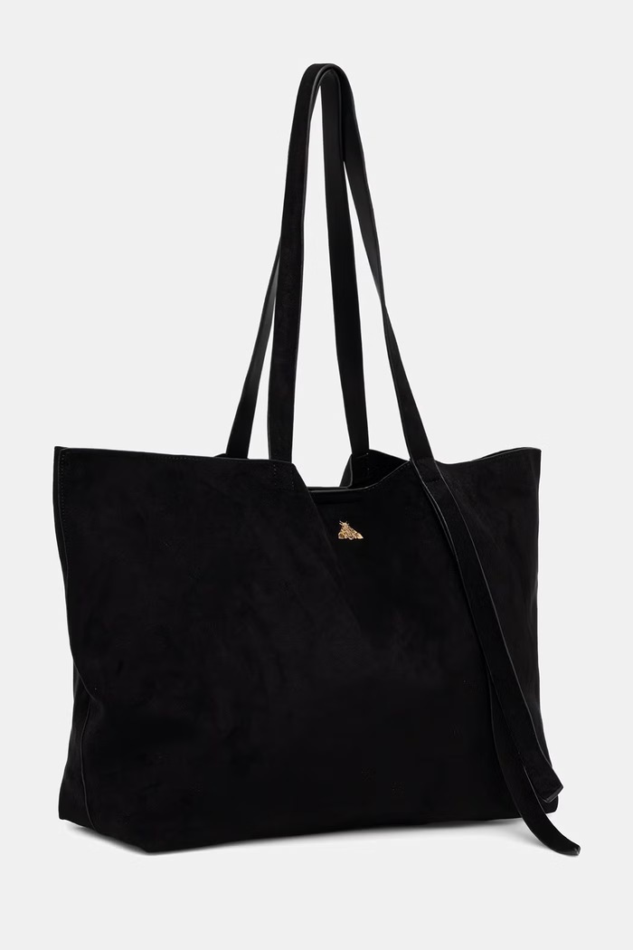 Medicine Torebka shopper damska z imitacji zamszu RW26-TOD706 czarny RW26