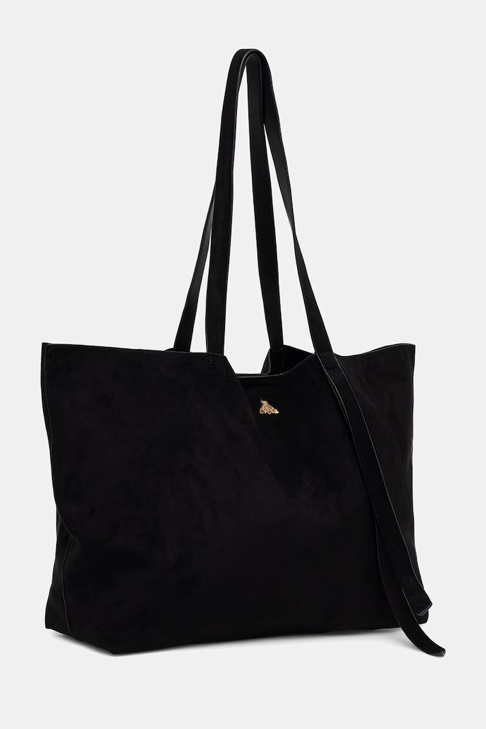 Medicine Torebka shopper damska z imitacji zamszu RW26-TOD706 czarny RW26