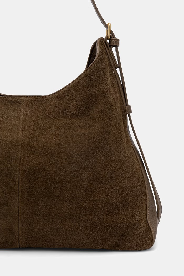 Akcesoria Medicine Torebka shopper damska zamszowa RW26-TOD813 zielony