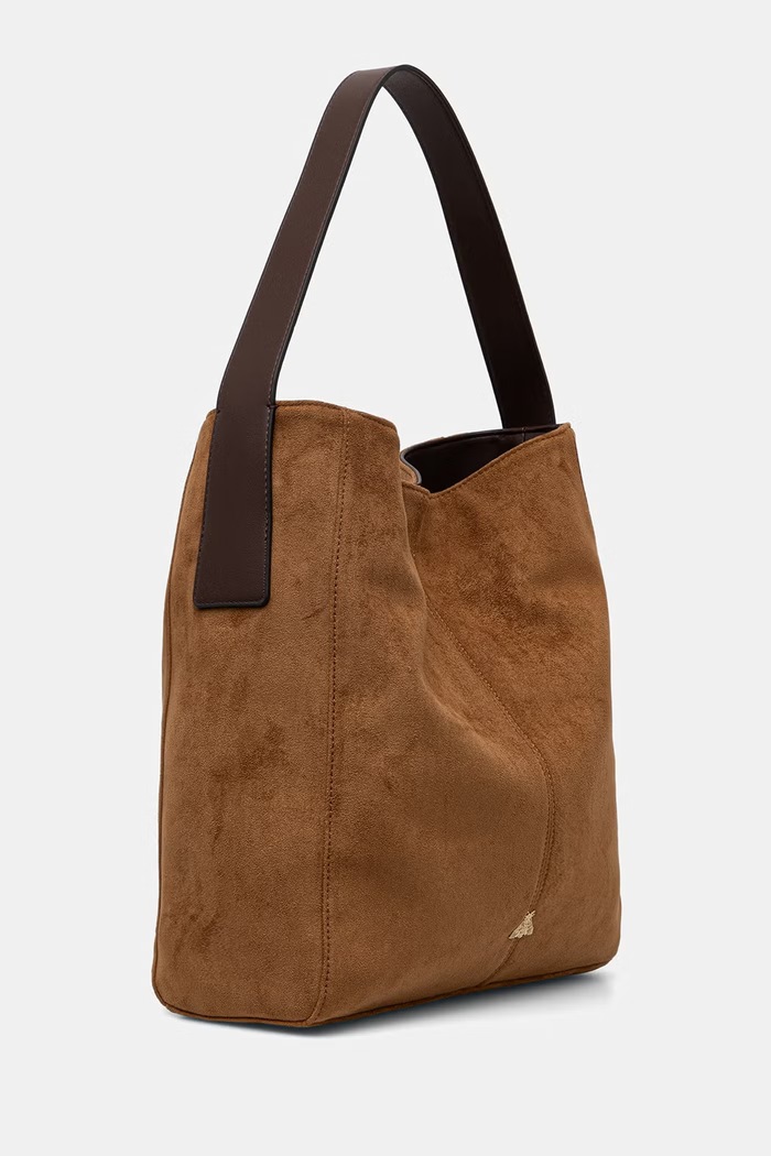 Medicine Torebka hobo damska z imitacji zamszu RW26-TOD905 brązowy RW26