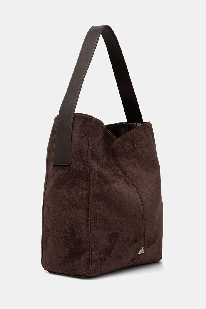 Medicine Torebka hobo damska z imitacji zamszu RW26-TOD905 brązowy RW26