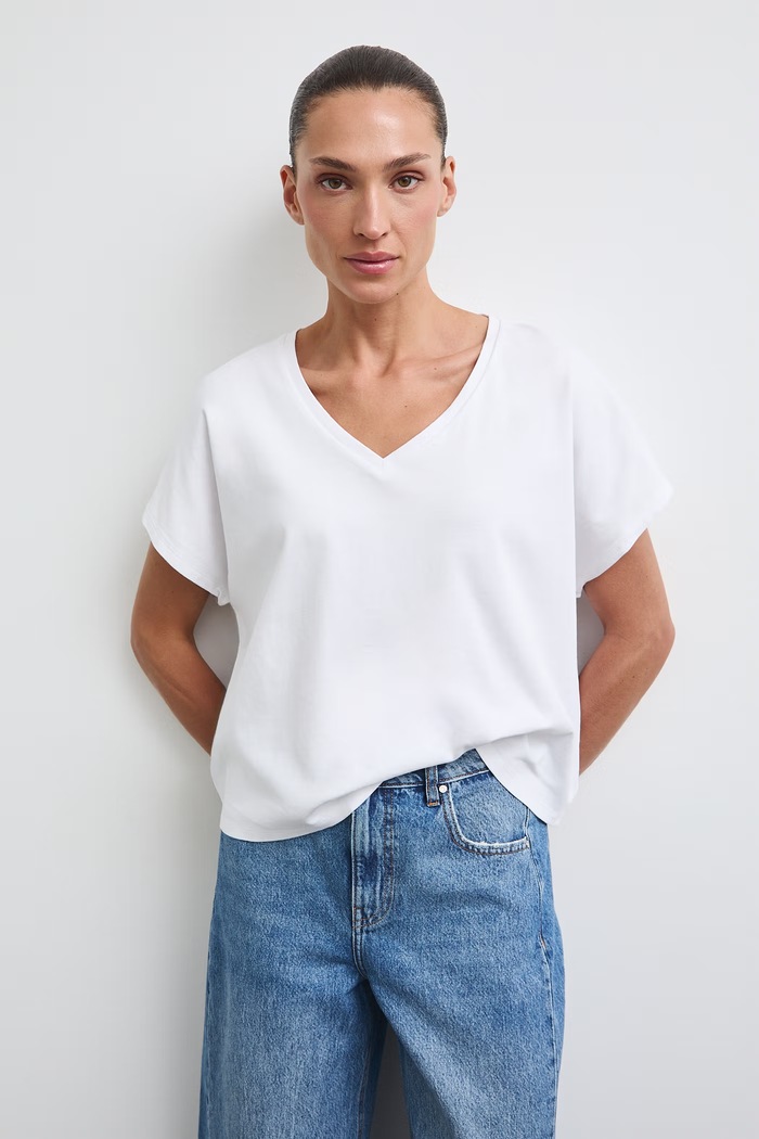 T-shirt damski bawełniany gładki RW26-TSD010 biały RW26