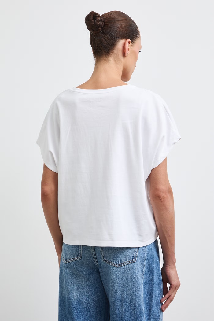 Odzież T-shirt damski bawełniany gładki RW26-TSD010 biały