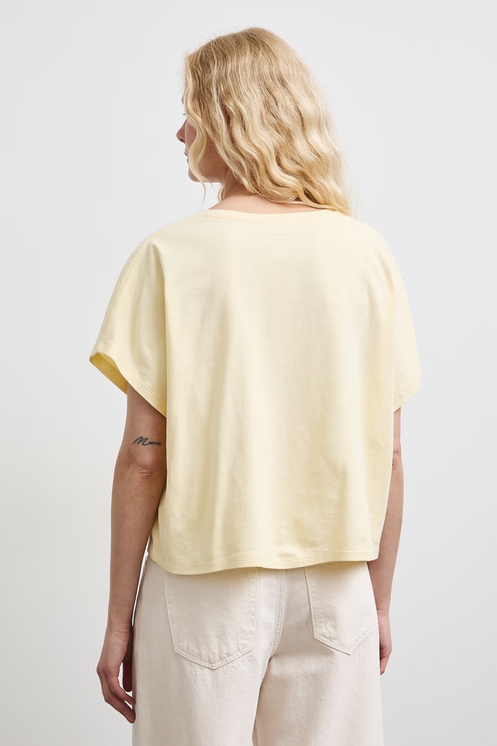 Odzież T-shirt damski bawełniany gładki RW26-TSD010 żółty