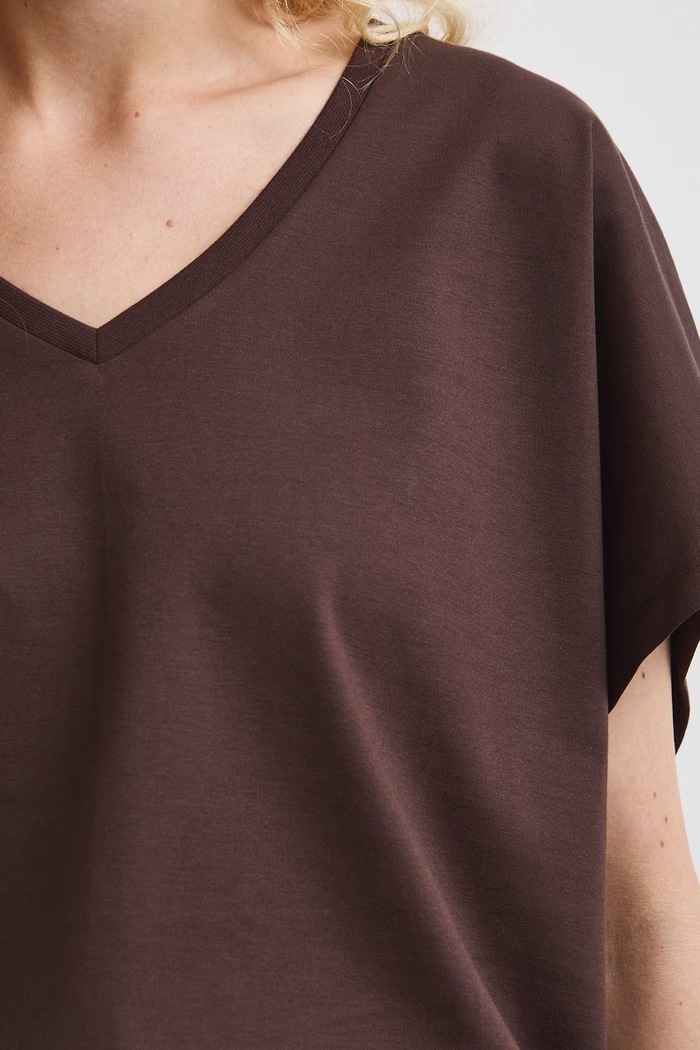 Medicine T-shirt damski bawełniany RW26-TSD010 brązowy