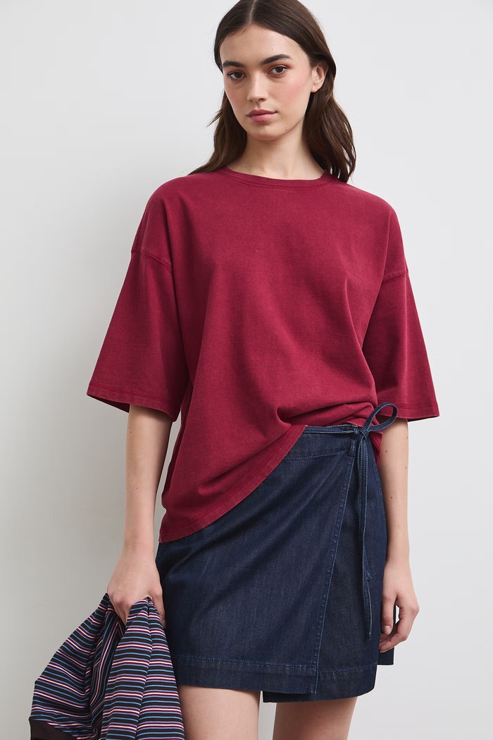 Medicine T-shirt damski bawełniany RW26-TSD011 bordowy RW26