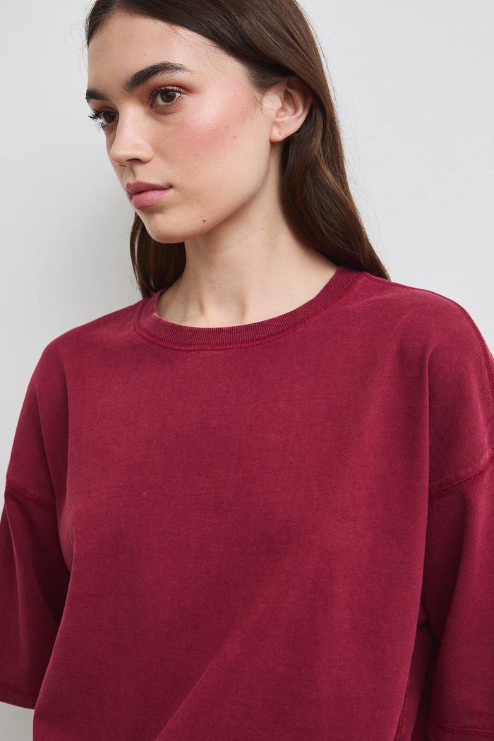 Medicine T-shirt damski bawełniany bordowy RW26-TSD011