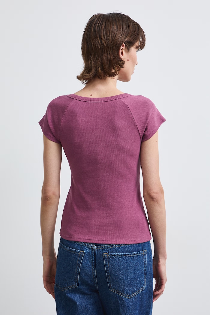 Odzież Medicine T-shirt damski bawełniany z elastanem RW26-TSD030 fioletowy