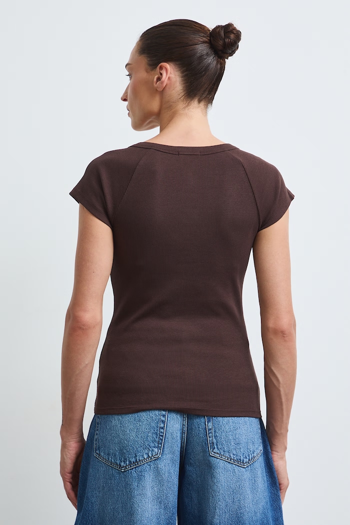 Odzież Medicine T-shirt damski bawełniany z elastanem RW26-TSD030 brązowy