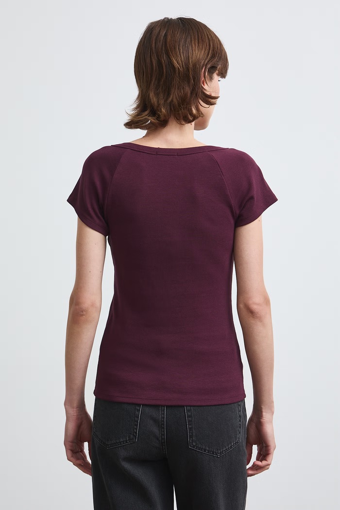 Odzież Medicine T-shirt damski bawełniany z elastanem RW26-TSD030 bordowy