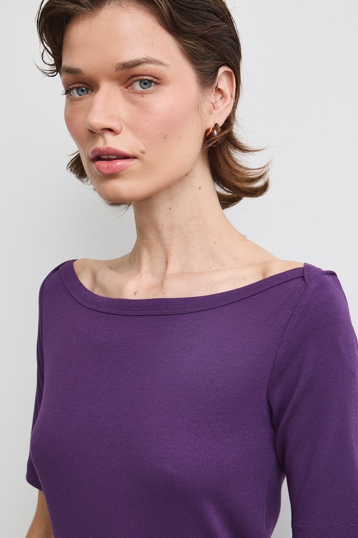 T-shirt damski fioletowy RW26-TSD031