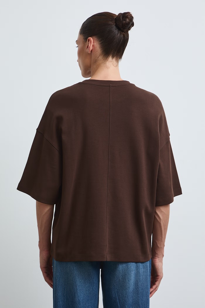 Odzież T-shirt damski bawełniany RW26-TSD034 brązowy