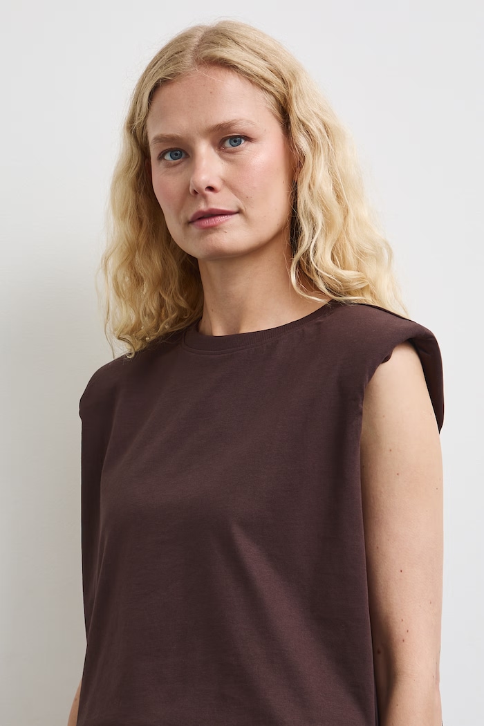 Medicine T-shirt damski bawełniany brązowy RW26-TSD112