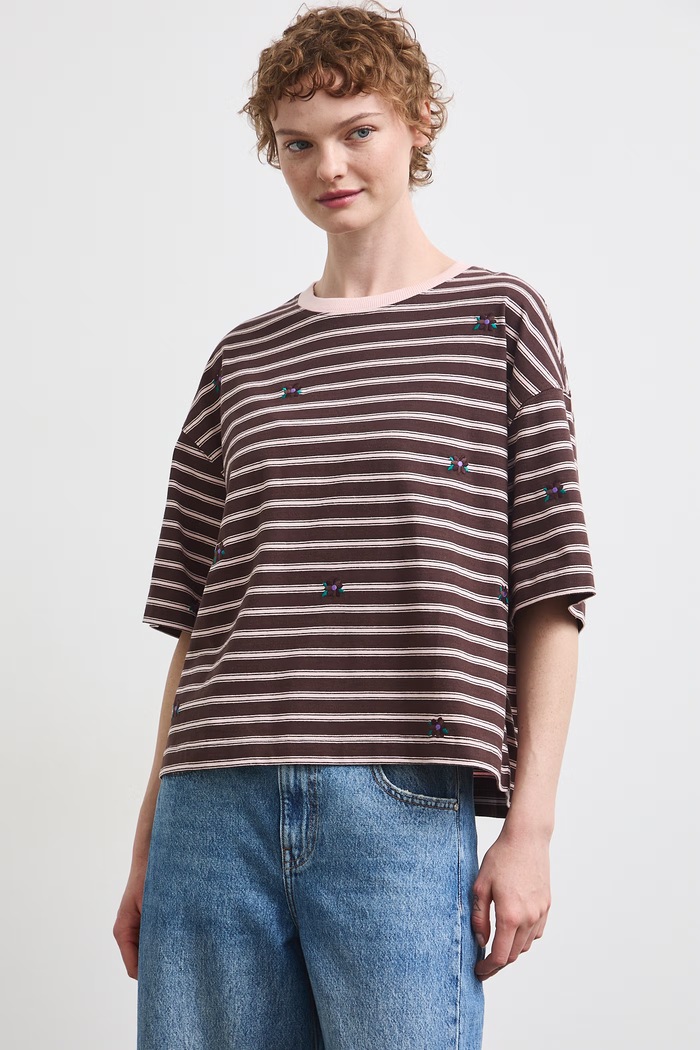 Medicine T-shirt damski bawełniany RW26-TSD205 brązowy RW26