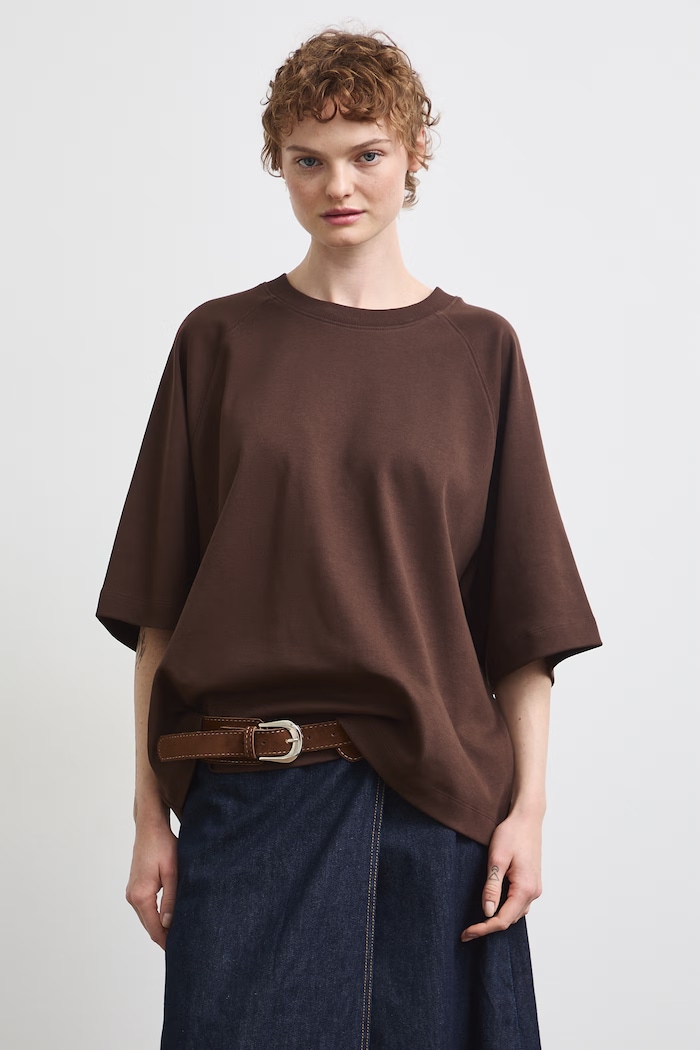Medicine T-shirt damski bawełniany RW26-TSD210 brązowy RW26