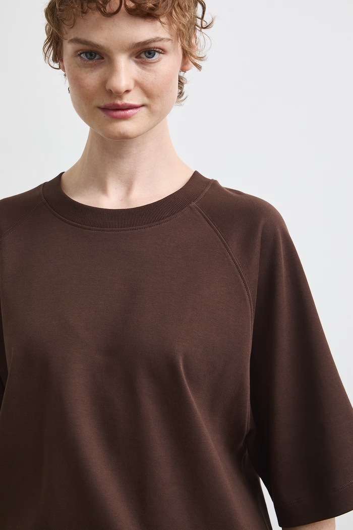Medicine T-shirt damski bawełniany brązowy RW26-TSD210