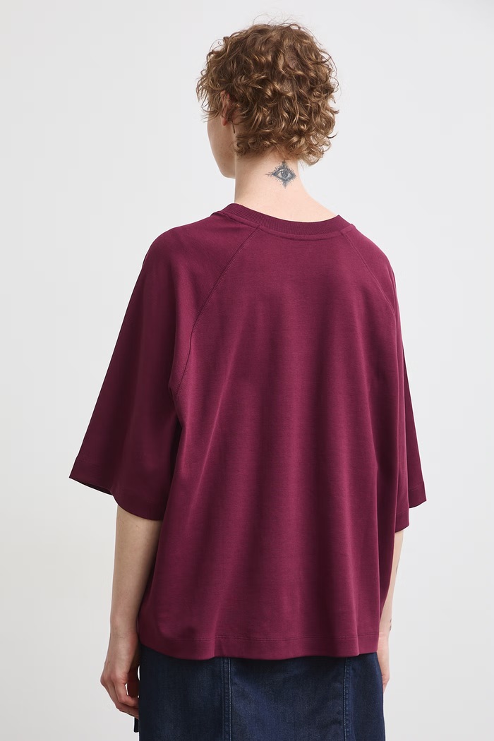 Odzież T-shirt damski bawełniany RW26-TSD210 bordowy