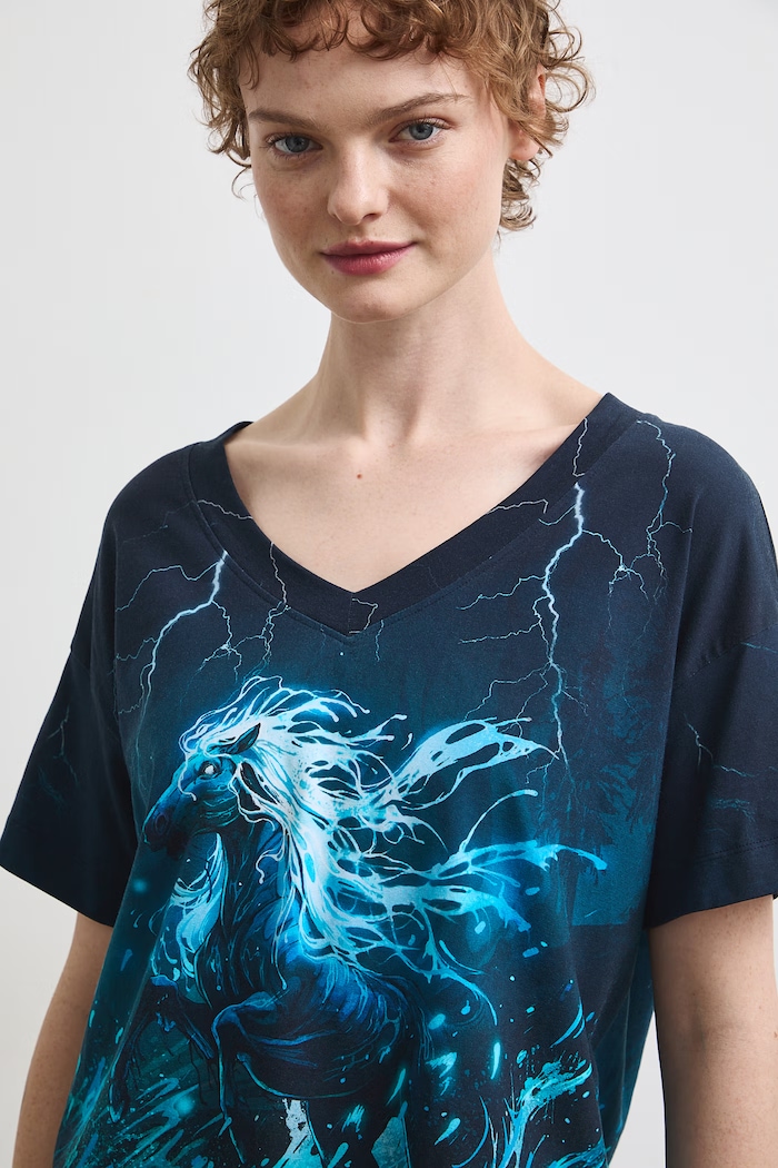 Medicine t-shirt γυναικείο βαμβακερό με ελαστάν RW26-TSD251 σκούρο μπλε
