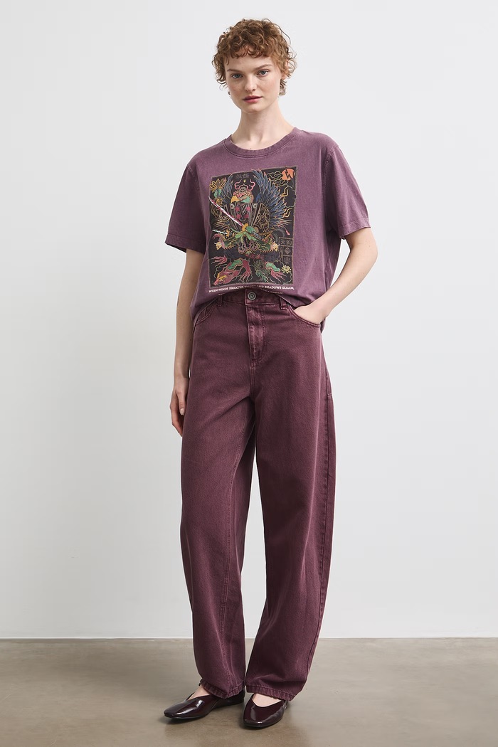 Medicine t-shirt γυναικείο βαμβακερό RW26-TSD253 μπορντό RW26