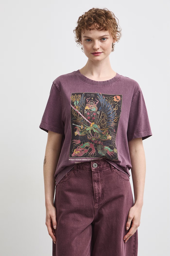 Ρούχα Medicine t-shirt γυναικείο βαμβακερό RW26-TSD253 μπορντό
