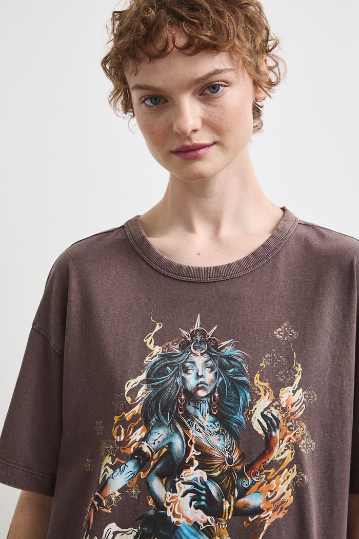 Medicine t-shirt γυναικείο βαμβακερό RW26-TSD257 καφέ