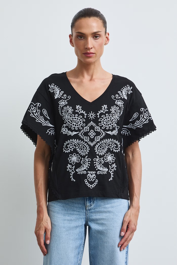 Medicine T-shirt damski bawełniany RW26-TSD308 czarny RW26