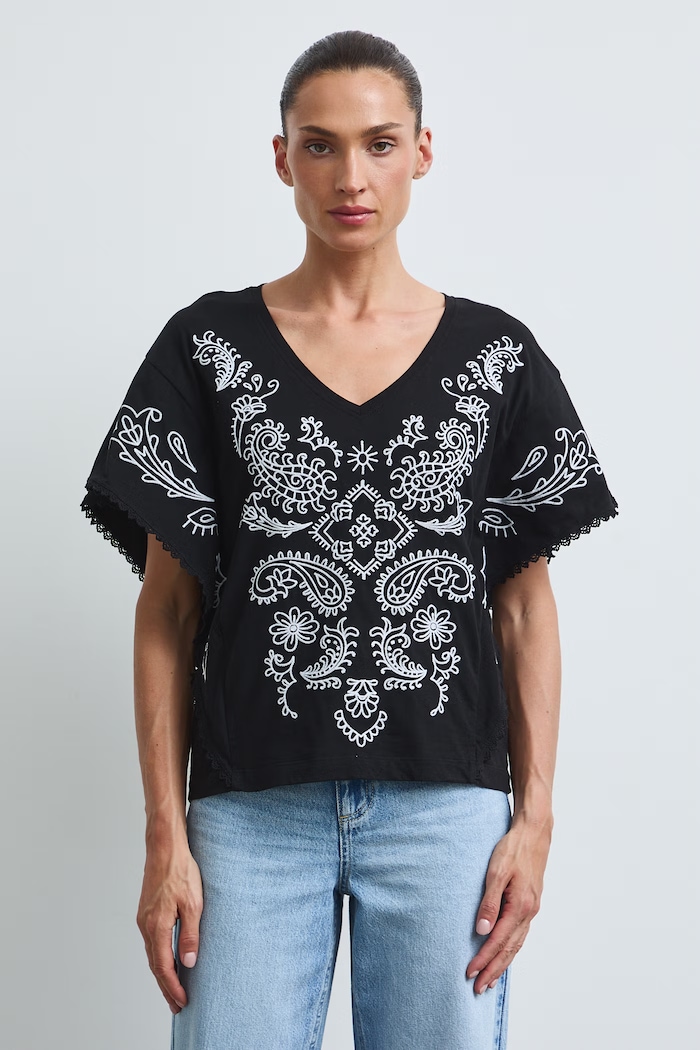 Medicine T-shirt damski bawełniany RW26-TSD308 czarny RW26