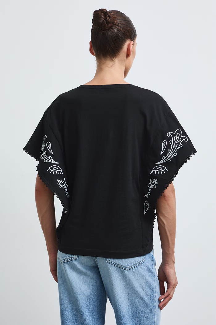 Odzież Medicine T-shirt damski bawełniany RW26-TSD308 czarny