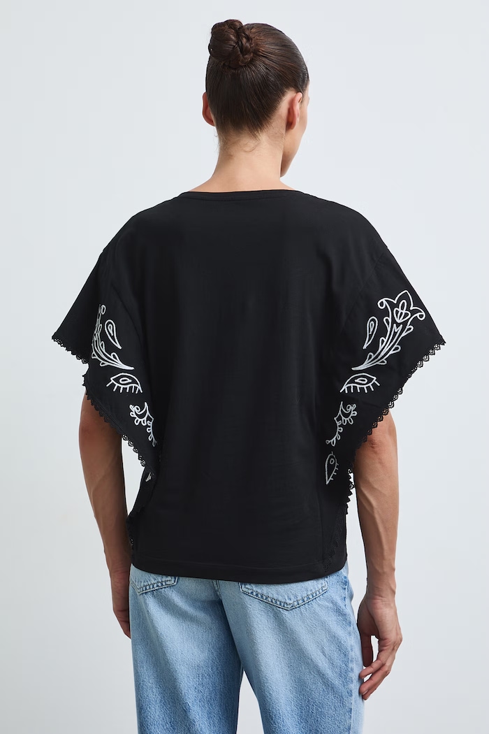 Odzież Medicine T-shirt damski bawełniany RW26-TSD308 czarny