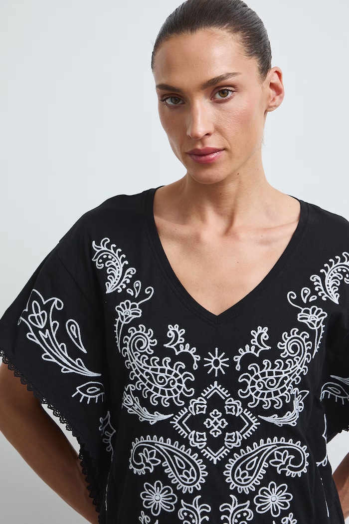 Medicine T-shirt damski bawełniany czarny RW26-TSD308