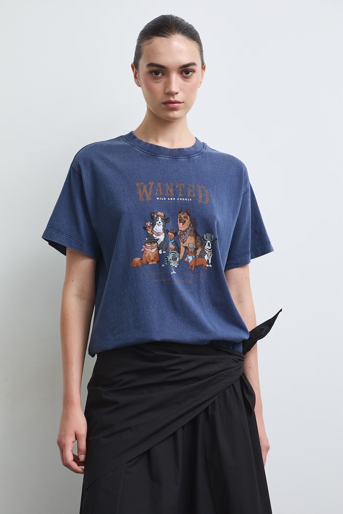 Medicine T-shirt damski bawełniany granatowy RW26-TSD310