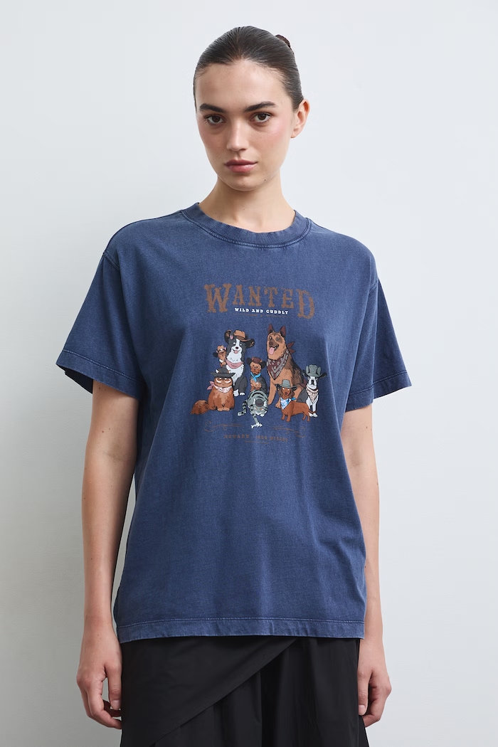 Medicine T-shirt damski bawełniany granatowy RW26-TSD310