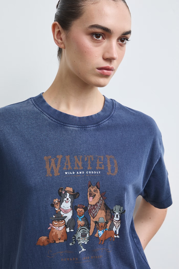 Medicine T-shirt damski bawełniany RW26-TSD310 granatowy