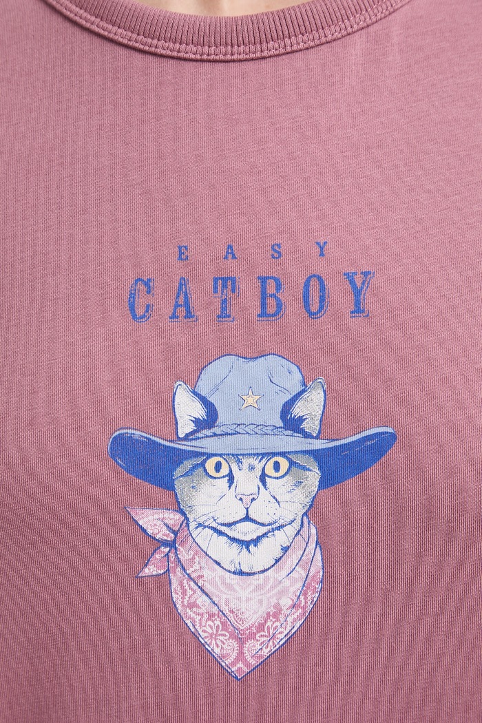 Medicine T-shirt damski bawełniany z elastanem RW26-TSD311 różowy