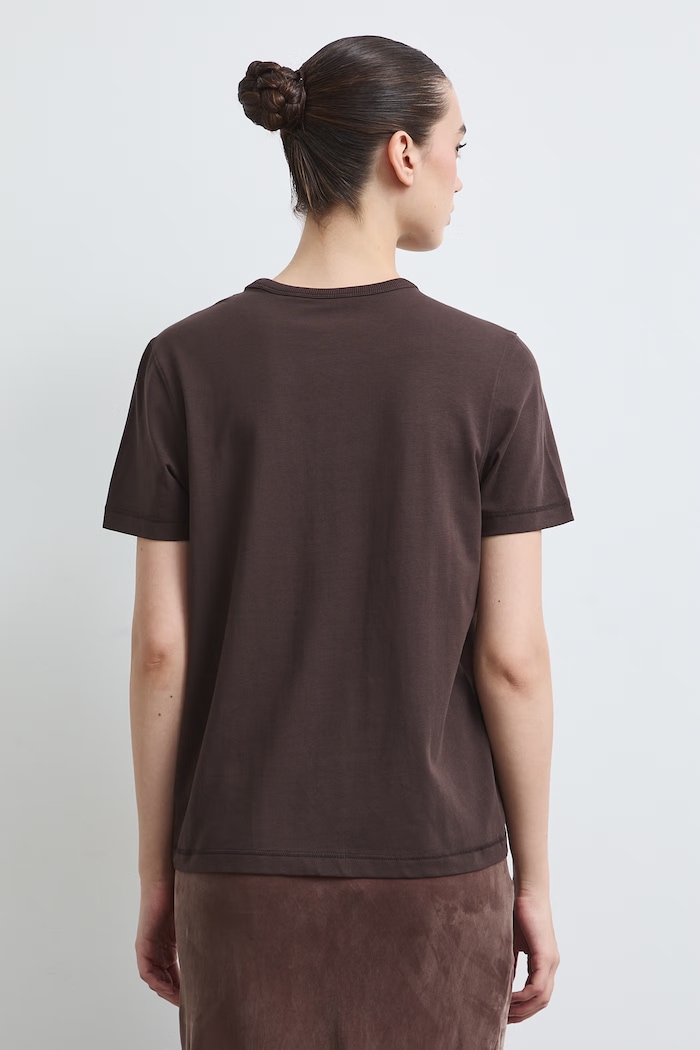 Odzież Medicine T-shirt damski bawełniany z elastanem RW26-TSD311 brązowy