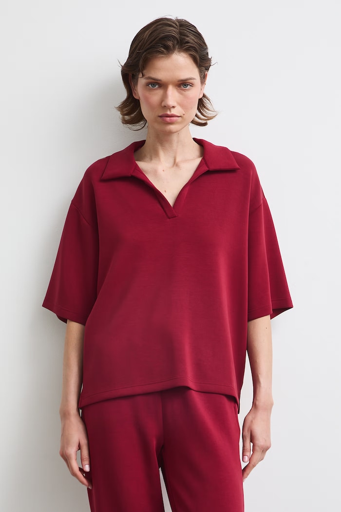 Medicine T-shirt damski z modalem RW26-TSD406 bordowy RW26